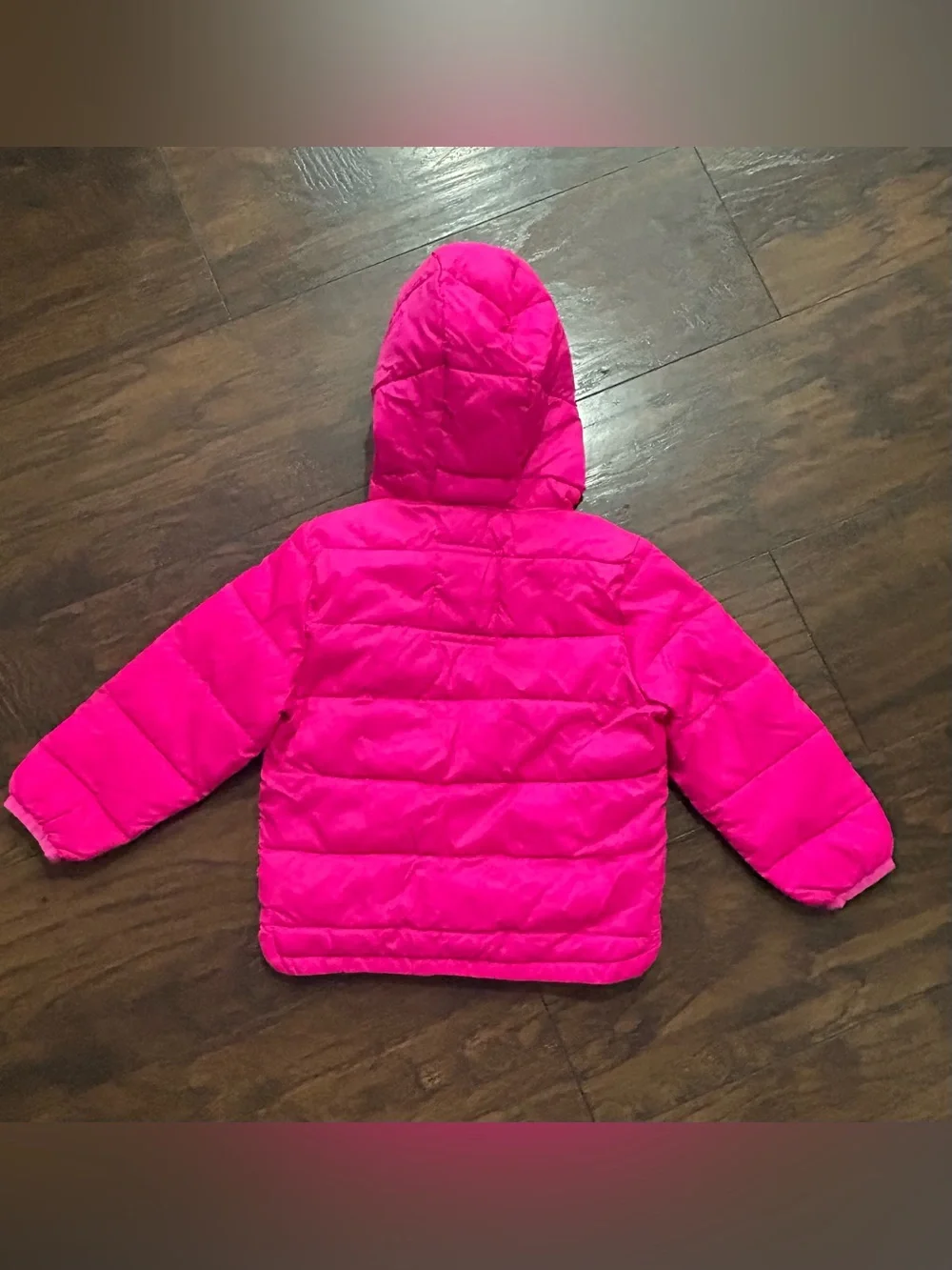 Baby GAP Puré Girls Hot Pink Hooded Puffer Jacket size 3 years